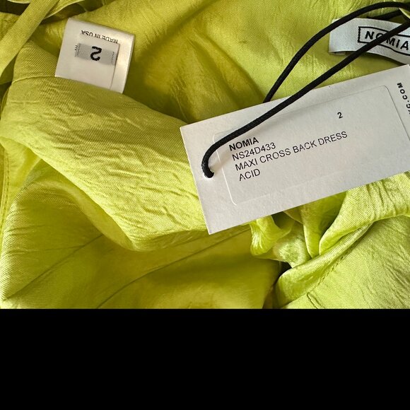 Crossback Maxi Bias Dress - Acid - Picture 3 of 4